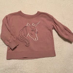 Toddler Unicorn Print Sweater